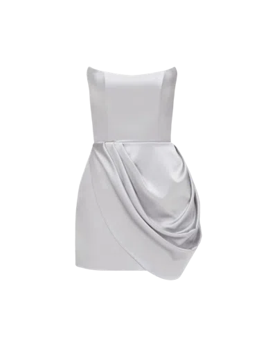 Balykina Anastasia Soft Dress Silver In Gray