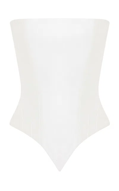 Balykina Satin Corset Top In White