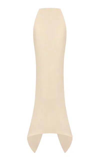 Balykina Soft Satin Maxi Skirt In Neutral