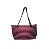 Bam Bags Flat Bottom Tote Bag In Red/silver In Multi