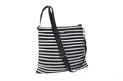 Bam Bags Messenger Bag In Black/silver