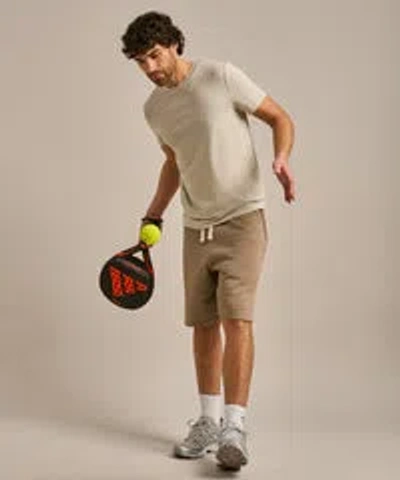 Bam Brush Back Sweat Short Timber In Multi