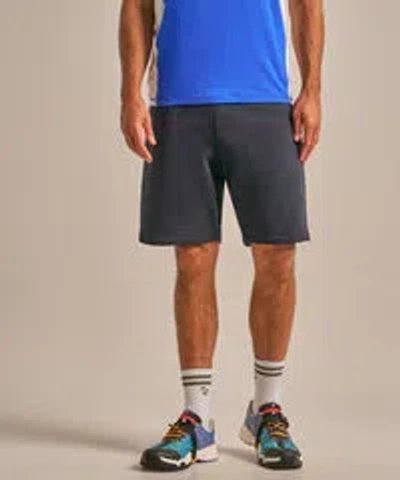 Bam Brush Back Sweat Shorts Navy In Blue