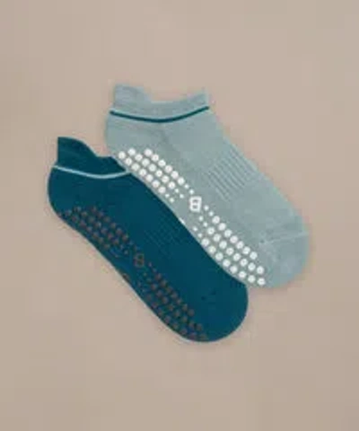 Bam Pilates Grip Short Socks In ["blue"]