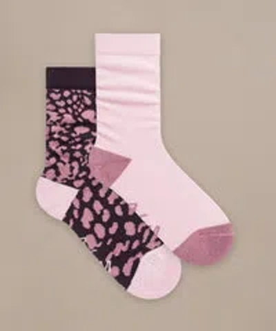 Bam Womens Pattern Gifting Socks In Pink