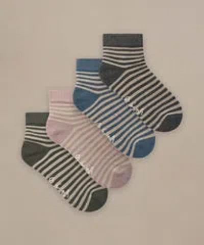 Bam Womens Quarter Crop Trainer Socks 4 Pack Size Oat In Multi