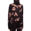 Bam Womens Tie-dye Cloud Print Pullover Top In Multi