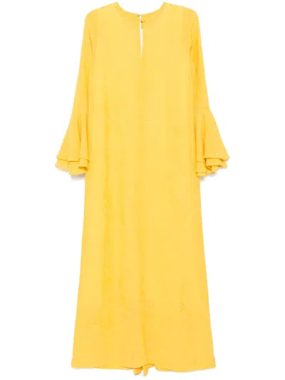 Bambah Aida Ruffle Kaftan In Yellow
