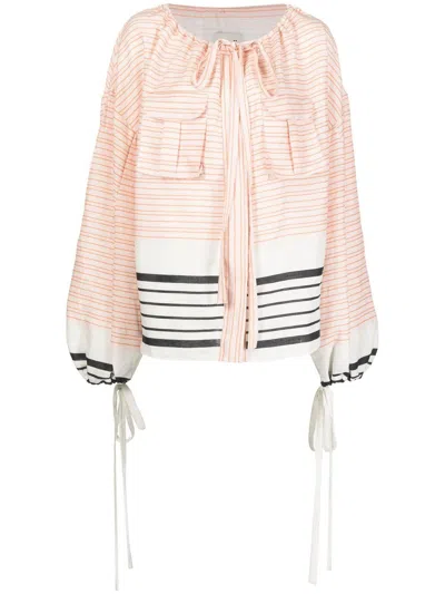 Bambah Gestreifte Aida Bluse In Neutrals