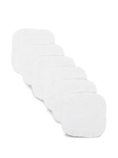 Bambah Amour Coasters (set Of Six) In White