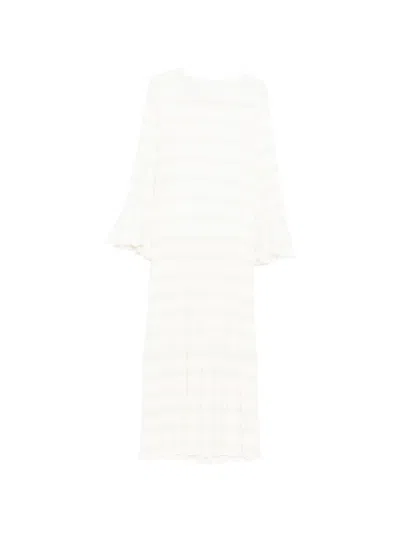 Bambah Angel Ruffled Dress In White