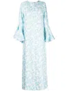 Bambah Arielle Floral-print Kaftan In Blue