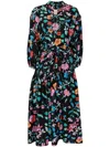 Bambah Black Hibiscus Gardenia Dress In Black