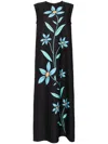 Bambah Black Hibiscus Sleeveless Dress In Black