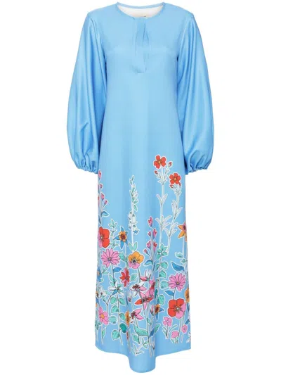 Bambah Blue Hibiscus Tuscan Kaftan