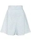 Bambah Blue Striped Kate Culottes In White