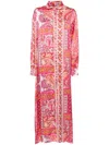 Bambah Button Down Dress In Pink