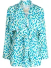 Bambah Camelia Linen Blouse In Blue