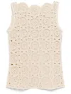 Bambah Crochet Tank Top In Neutrals