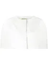 Bambah Gemusterter Cropped-bolero In White