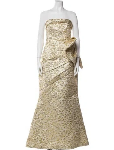 Pre-owned Bambah Floral Print Long Dress In Neutral