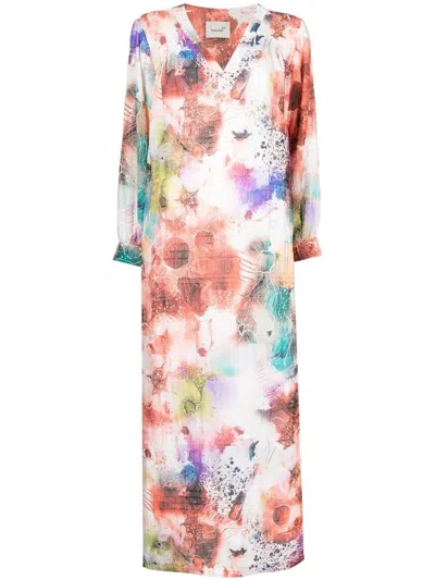 Bambah Gardenia Floral Maxi Dress In Multicolour