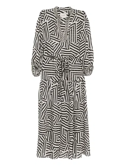 Bambah Geo Dress In Black