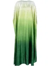 Bambah Gradient-effect Kaftan Dress In Green