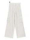 Bambah Hannah Striped Trousers In Neutral