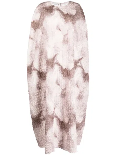 Bambah Jacquard Kaftan Dress In Brown