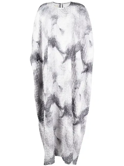 Bambah Jacquard Kaftan Dress In Grey