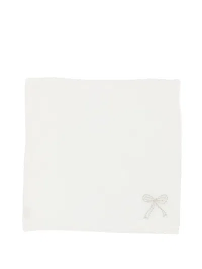 Bambah Jollie Bow Napkin In White