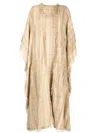 Bambah Linen Two-piece Kaftan Dress In Brown
