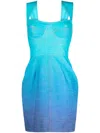 Bambah Ocean Gradient-effect Minidress In Blue