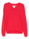 Bambah Olivia Knitted Top In Red