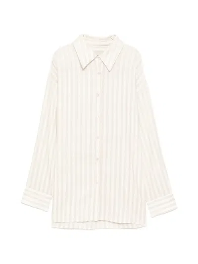 Bambah Pinstripe Linen Shirt In Neutral