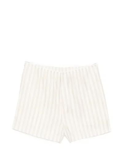 Bambah Pinstripe Linen Short In Gray