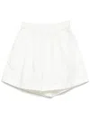 Bambah White Hibiscus Linen Shorts In White