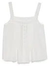 Bambah Ritchel Lace Trim Cami Vest In White