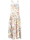 Bambah Sarah Floral-print Midi Dress In Multicolour