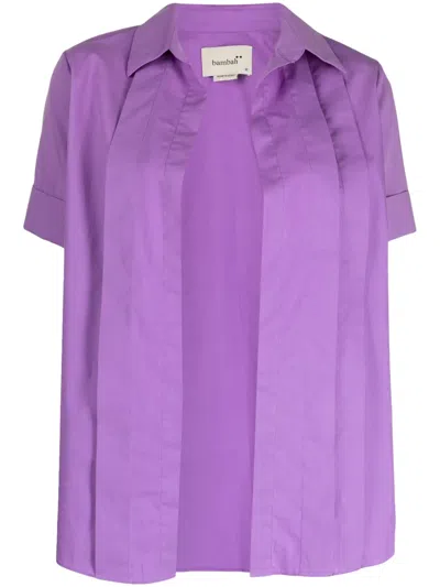 Bambah Short-sleeve Cotton Shirt In Violett