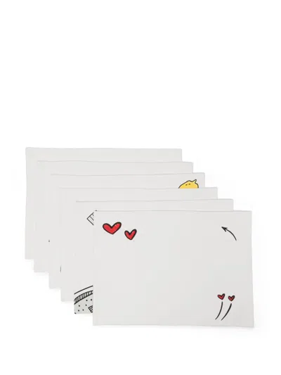 Bambah So & So Placemats (set Of 6) In White