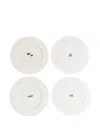 Bambah So & So Plates (set Of Four) In White