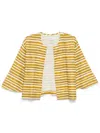 Bambah Striped Bolero Jacket In Yellow