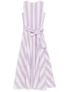 Bambah Striped Dress In Purple