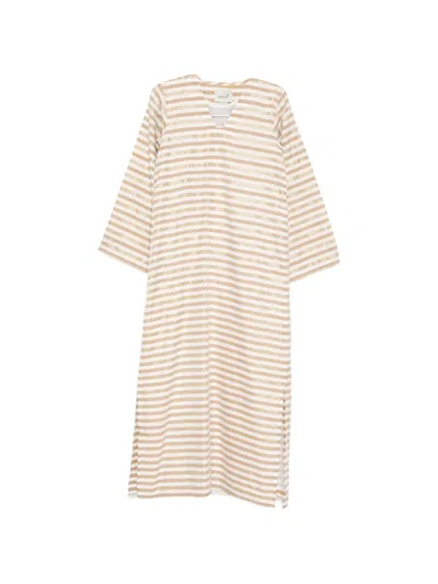Bambah Striped Maxi Dress In Neutral