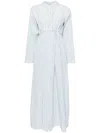 Bambah Striped Tie String Kaftan In Blue