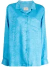 Bambah Textured-finish Cotton Shirt In Blue