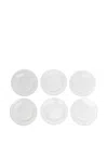 Bambah Transparent Plates Main (set Of Six) In White