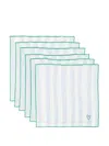 Bambah Veranda Napkins (set Of Six) In Blue